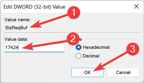 Modifying The Default Frame Size