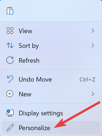 Opening Personalization On Windows