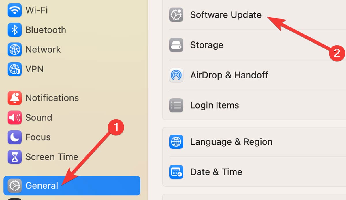 Opening The Software Update Section On Macos 2