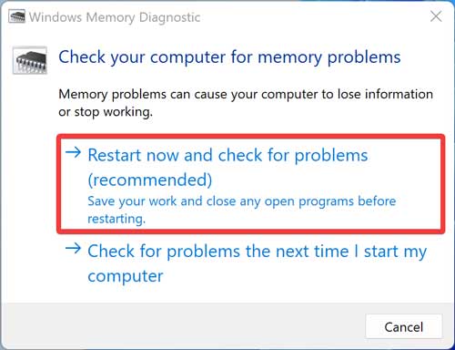 Performing A Memory Check