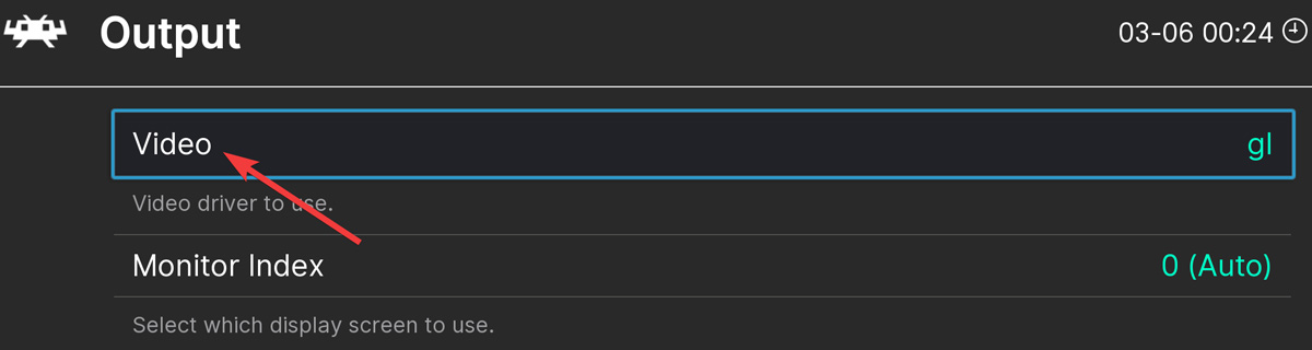 Retroarch Issue Accessing Video Section In Output Settings On Retroarch 2