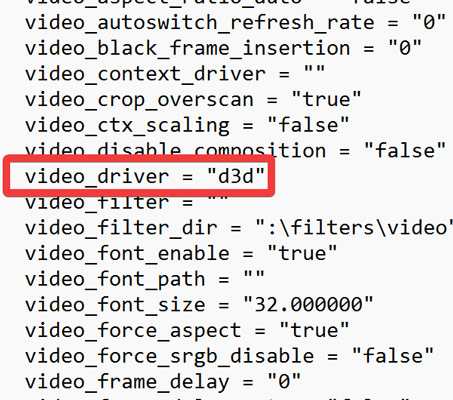 Retroarch Issue Adjusting The Retroarch Configuration File