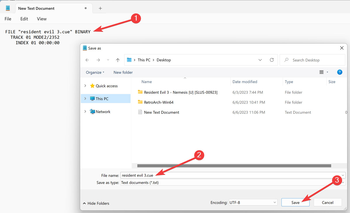 Retroarch Issue Creating A Cue File