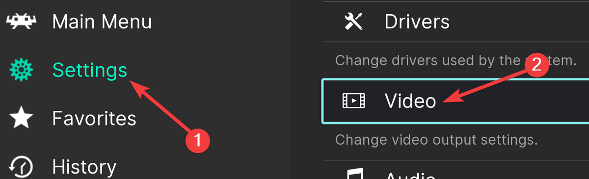 Retroarch Issue Opening Video Settings On Retroarch 2