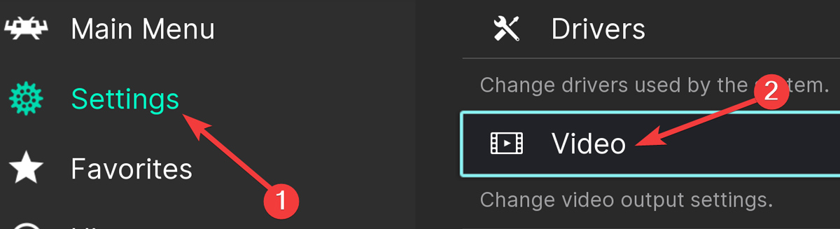 Retroarch Issue Opening Video Settings On Retroarch