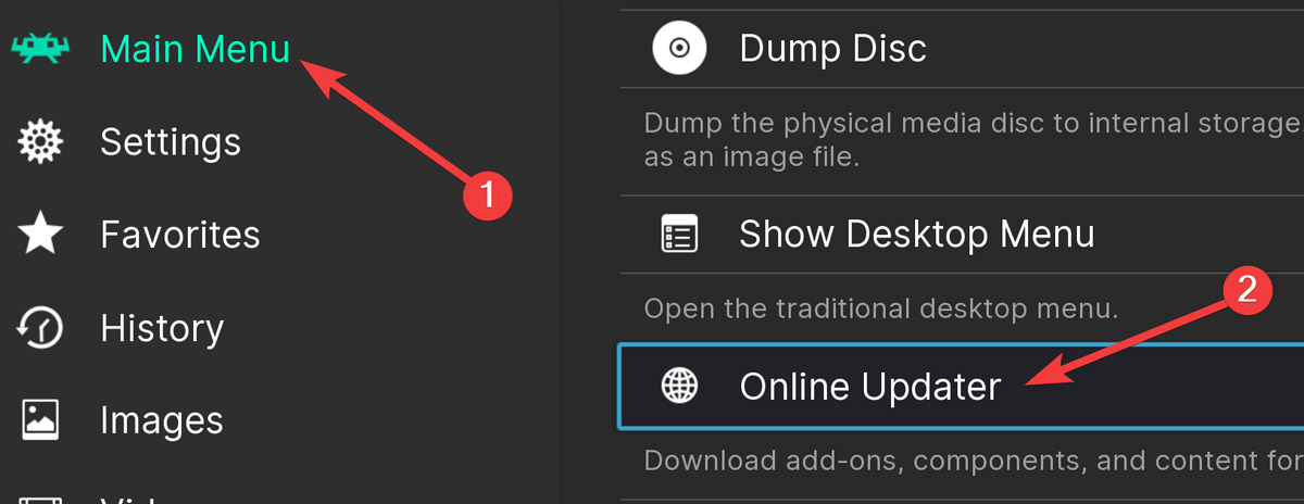 Retroarch Issue Opening The Online Updater On Retroarch