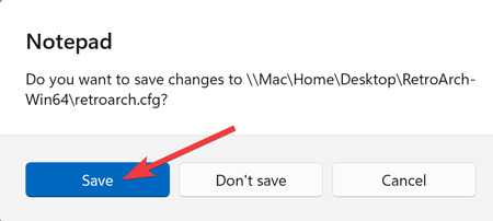Retroarch Issue Saving The Changes 1