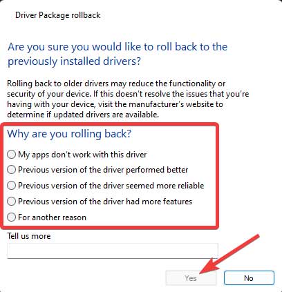 Roll Back Driver Windows Confirming Rolling Back A Driver In Windows
