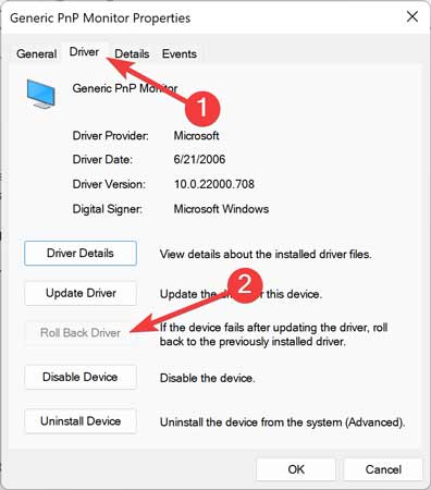 Roll Back Driver Windows Rolling Back A Driver In Windows