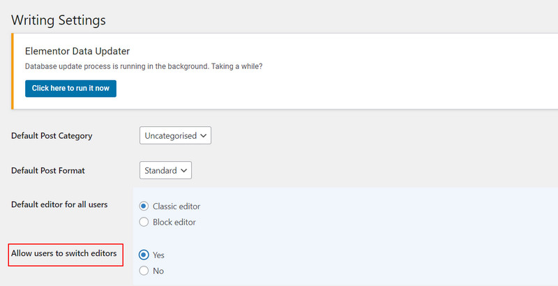 Allow Users To Switch Editors In WordPress