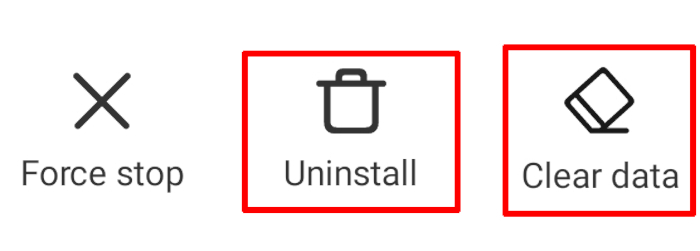 Android Settings Clear Data Uninstall
