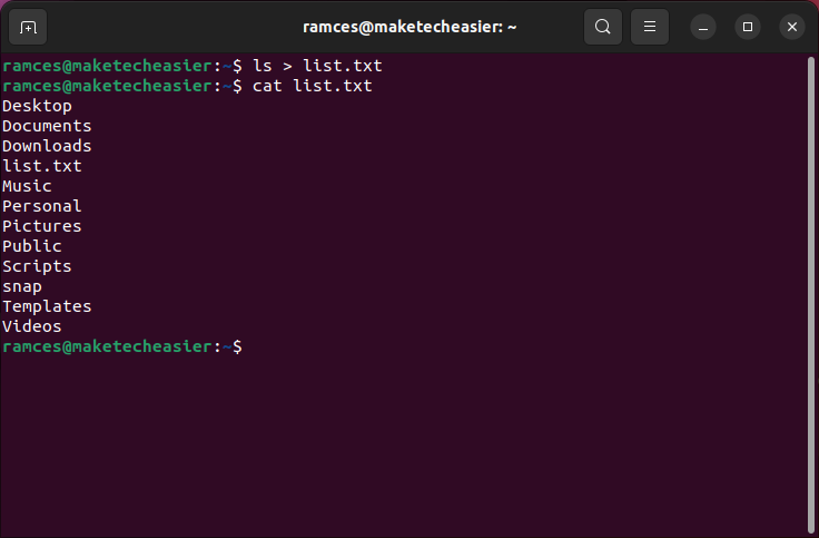 A terminal showing the replace feature in bash.