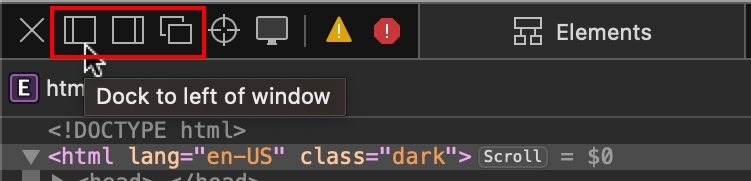 Change Inspection Dock Location On Safari