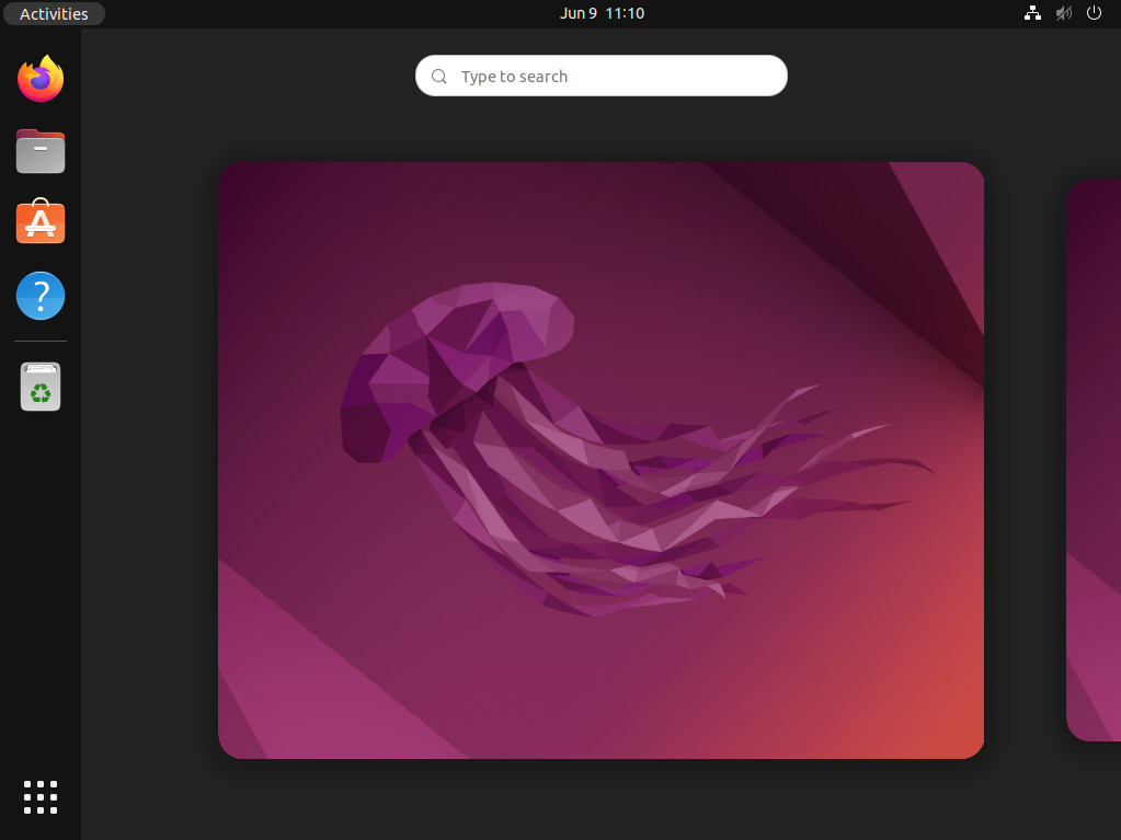 A screenshot of the Ubuntu application launcher.