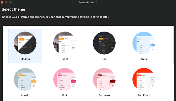 Choose Theme Emclient
