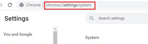 Typing address in Chrome browser.