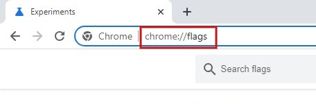 Navigate to "Chrome://flags" in Chrome browser.