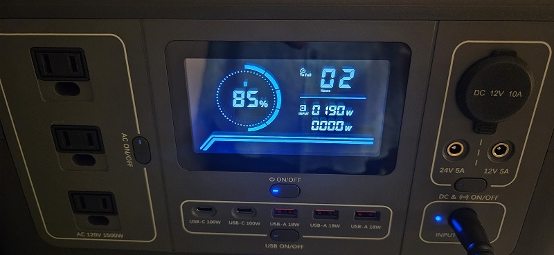 Deeno X1500 Portable Power Station Review Charging