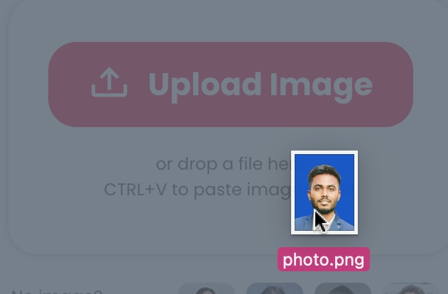 Dropping A Passport Picture On Cutout Pro Website In A Mac