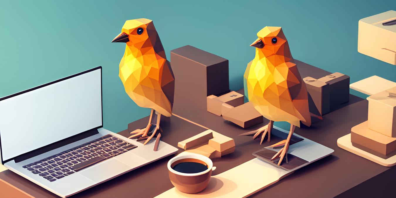 Feature Image Bird Standing On Laptop Web Apps Based On Chatgpt Generated With Stable Diffusion