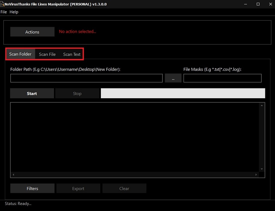 Adding folder or file options in File Lines Manipulator utility. 
