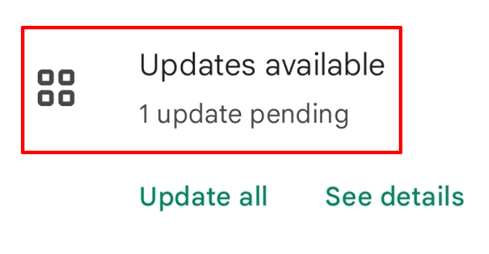 Google Play Store Check Update