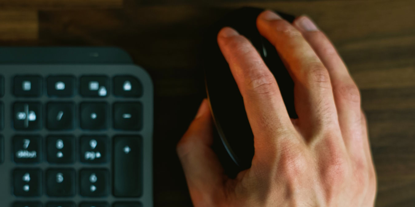 Hand Holding a Mouse