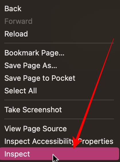 Inspect Button On Firefox In A Mac