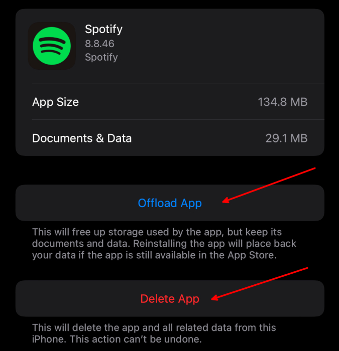 Ios Ipados Offload Delete