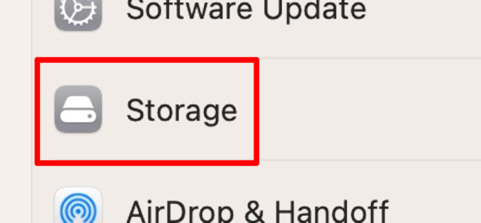 Mac System Settings General Storage