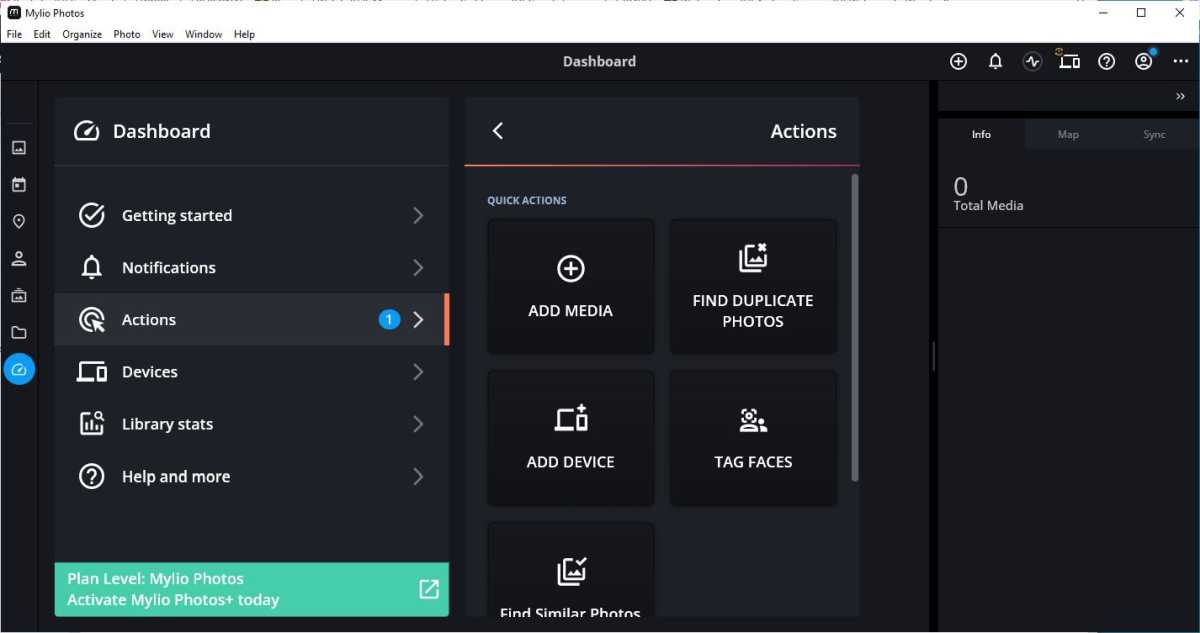 Mylio Photos Actions