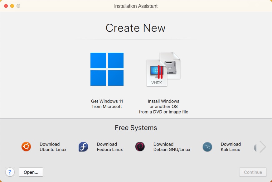 Parallels Installation Assistant
