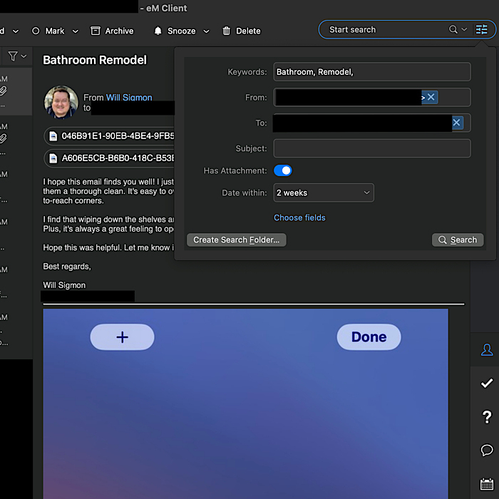 Search Tools Emclient