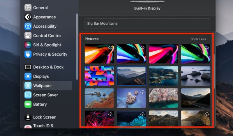 Select A Static Wallpaper