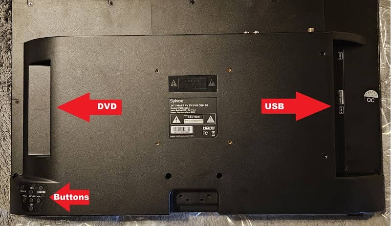 Sylvox 24 Inch 12 Volt Tv Dvd Combo Review Buttons