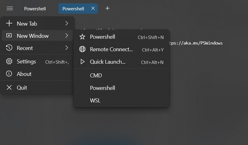 Fluent Terminal by F5 Apps in Windows operating system.