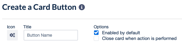 Card Button icon and name