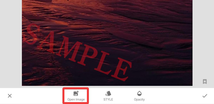 Choosing A Watermark On Snapseed