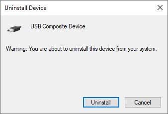 Confirm Uninstallation