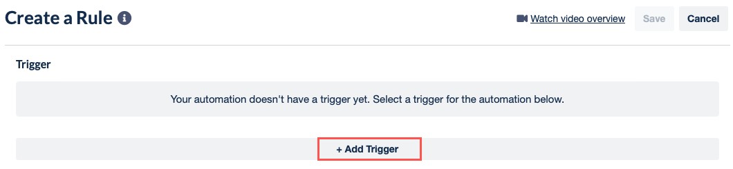 Add Trigger button