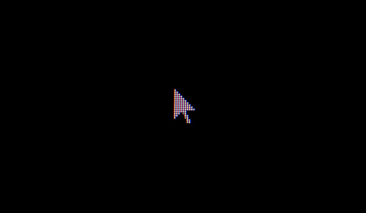 Cursor on a black background.