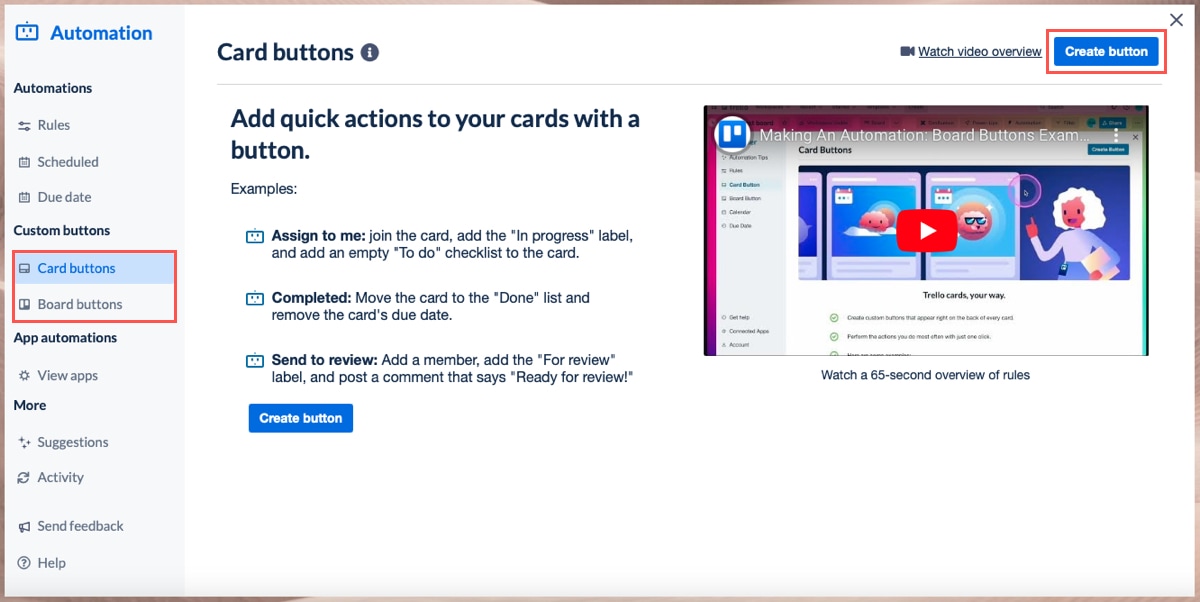 Custom Buttons and Create Button