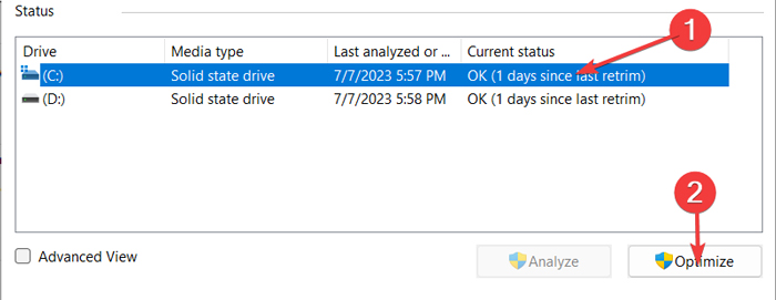 Defragment Each Drive 1
