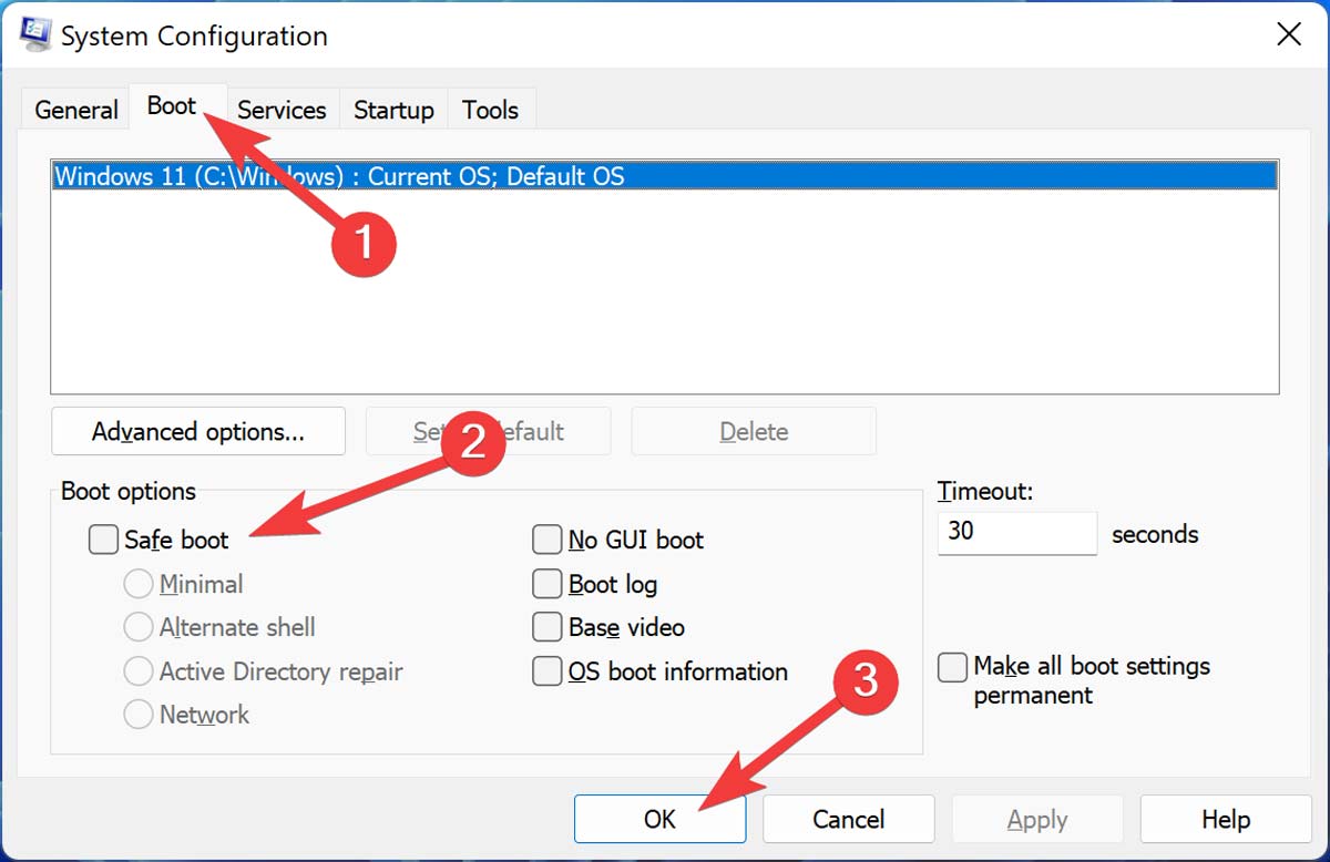 Disabling Safe Mode In Windows