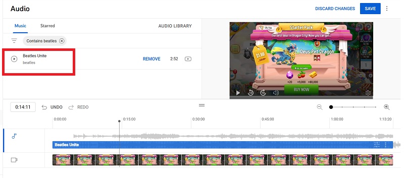 Edit Videos On Youtube Studio Audio Added