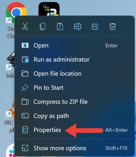 Right-clicking program to bring up context menu. 