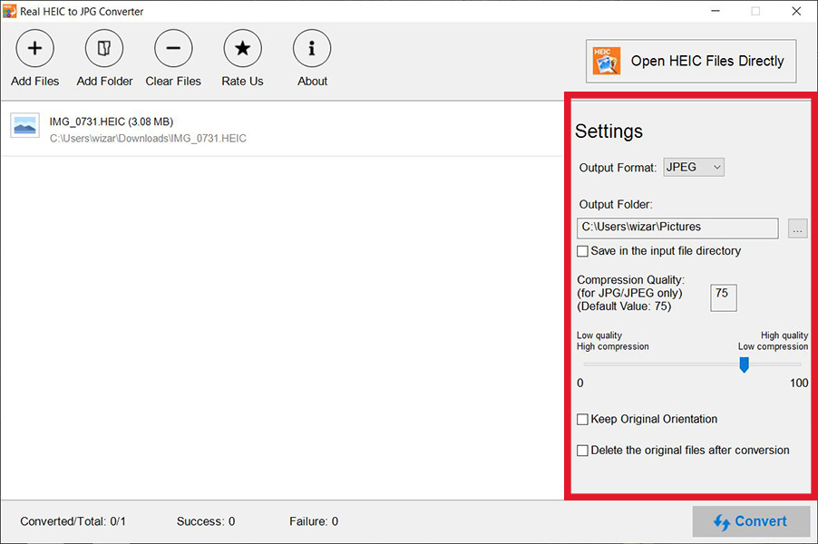Heic To Jpg Real Heic Settings