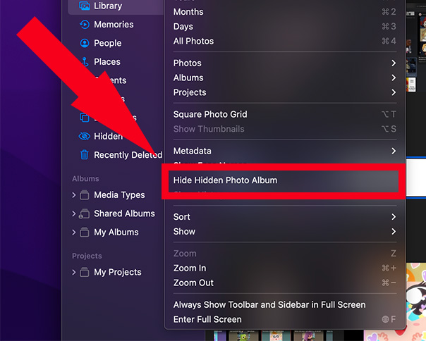 Hide Photos Mac Select Hide Hidden Photo Album