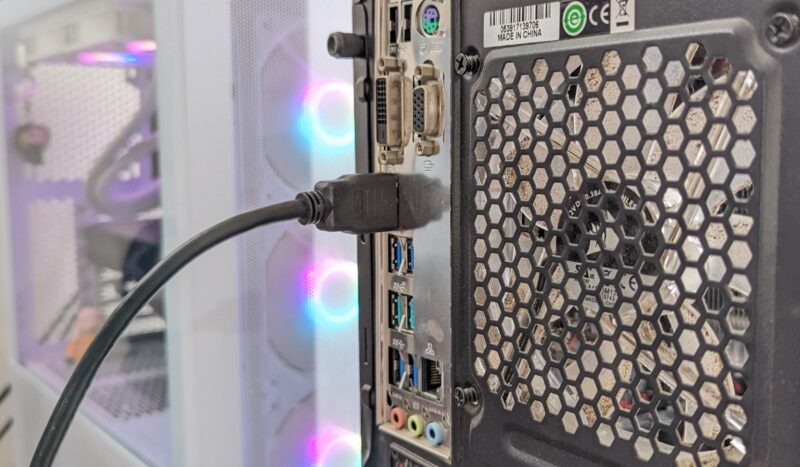 Install Graphics Card Pc Display Cable Motherboard