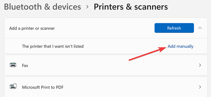 Manually Adding A Printer On Windows